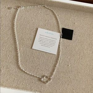 Stella & Dot Silver Heart Necklace